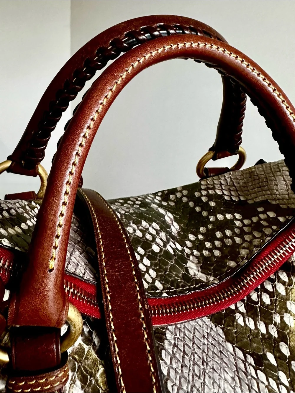 Dooney & Bourke Florentine Satchel Gold Pearl Python LIKE NEW RESERVED for GRACE